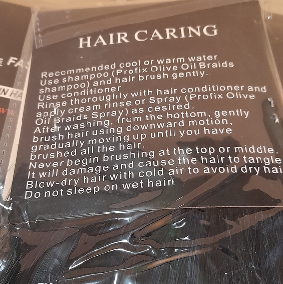 💗 (1) New 23" Black Full Head Clip-In Straight Synthetic Hair Extension - Picture 5 of 7